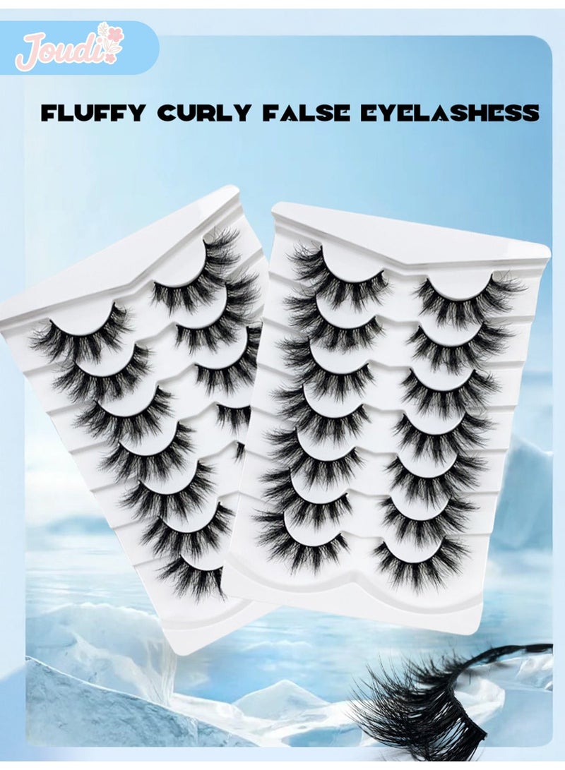 Joudi 【7 Pairs】Handmade Cat Eye False Eyelashes - Fluffy & Natural Volume, Comfortable All Day ✨ - Image 3